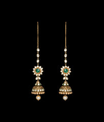 Gold Earrings with Pearl